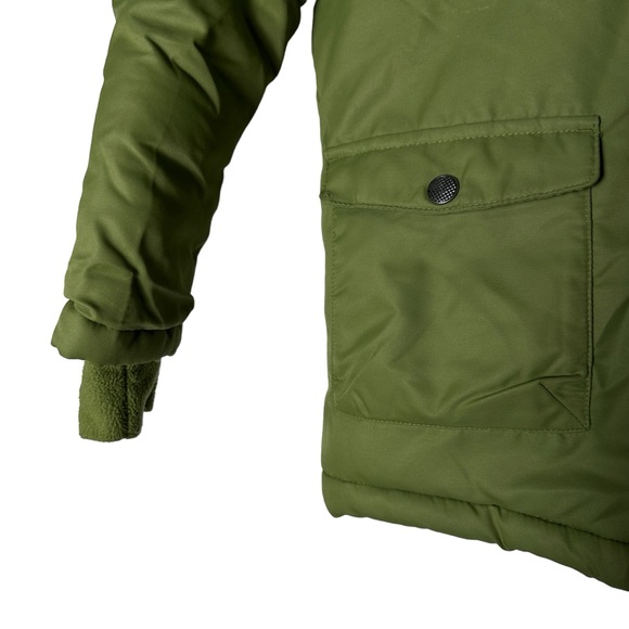 Cat & Jack Kids Olive Color Parka, 6 - Picture 3 of 7